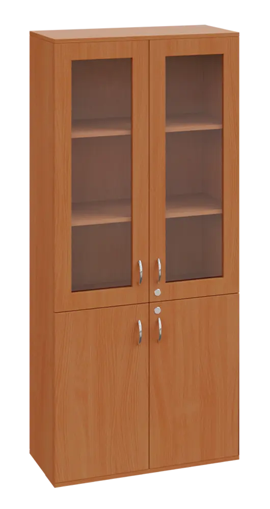 SPO 32 skříň 4-dveřová, 2x sklo lamino - buk Royal